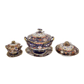 (8 Pc) Masons Ironstone Imari Porcelain Serving Dishes