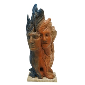 Aphrodite and Ermes Ceramic Sculpture