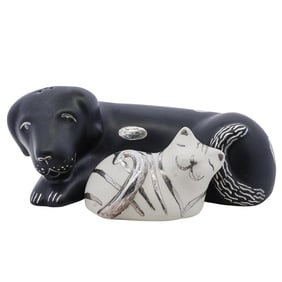 Emilia Castillo Pure Silver Pottery Salt and Pepper Shakers