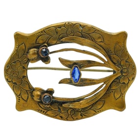 Art Nouveau Attr. To George Steere Sash Pins Brooch