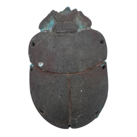 Ancient Egyptian Faience Scarab Amulet