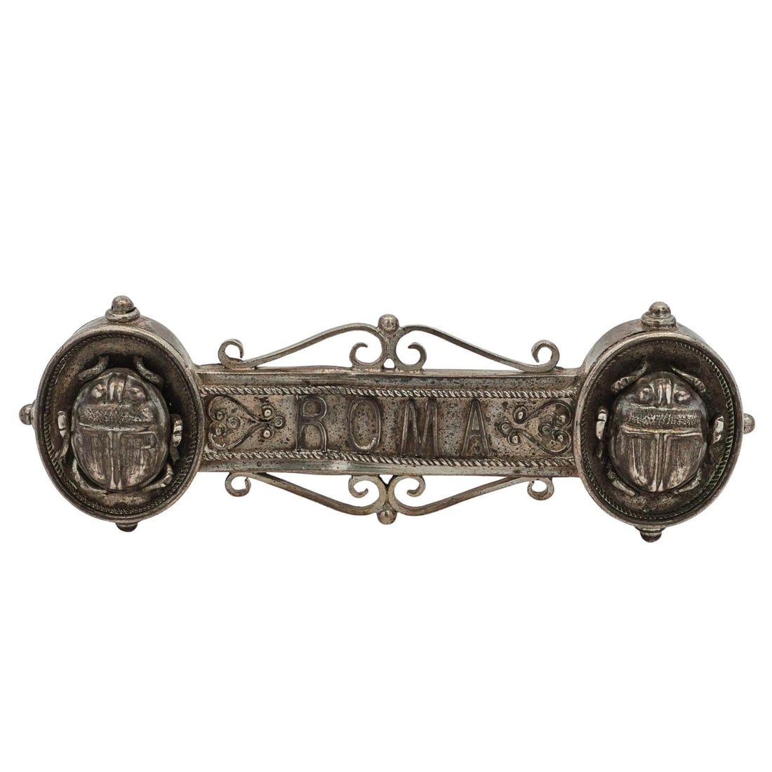 Antique Egyptian Revival Grand Tour ROMA Sterling Silver Brooch (1 of 4)