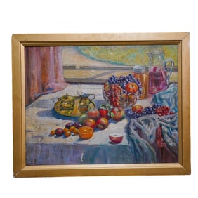 Still Life Pastel On Board Painting