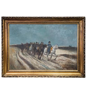 After Ernest Meissonier Large Oil Painting