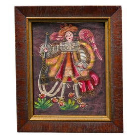 Antique Mexican Cuzco School Miniature Painting