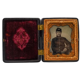 Antique Civil War Soldier Ambrotype Photo