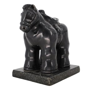 After Fernando Botero Bronze Horse Sculpture