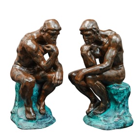 After Rodin "The Thinker" Metal Sculptures