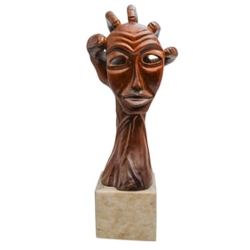 Carved Wood Surrealist Sculpture