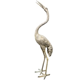Bronze Heron Garden Statue