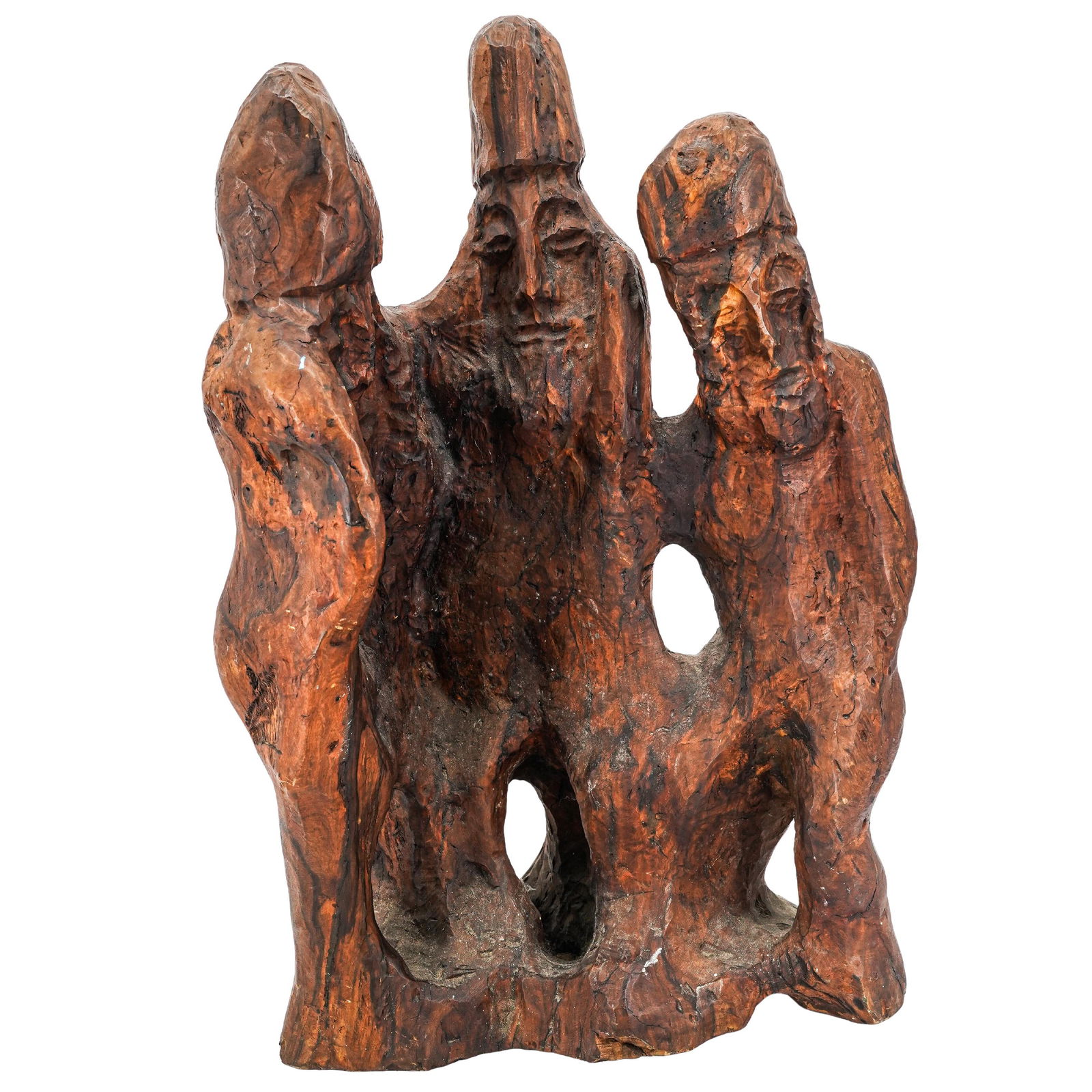 Uri Roth (Israeli, 1927-) Large Figural Carved Wood Sculpture (1 of 5)