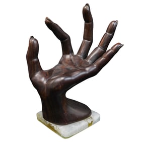 Carved Wooden Hand Sculpture