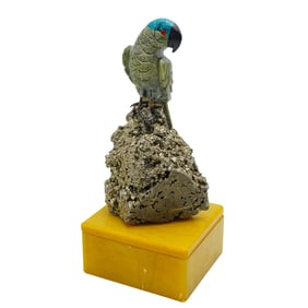 Carved Semi Precious Stone Parrot