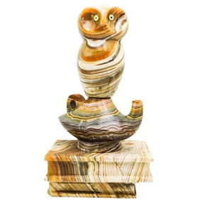 MCM Onyx Genie Owl Sculpture