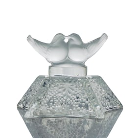 (2 Pcs) Lalique "2 Lovebirds" Crystal Figures