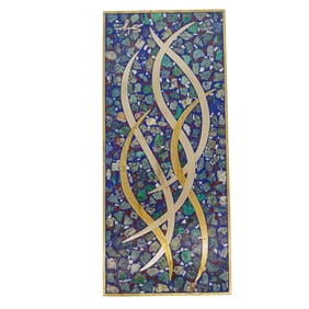 Sigi Pineda (Mexican, 1929-2018) Brass Mosaic Wall Plaque