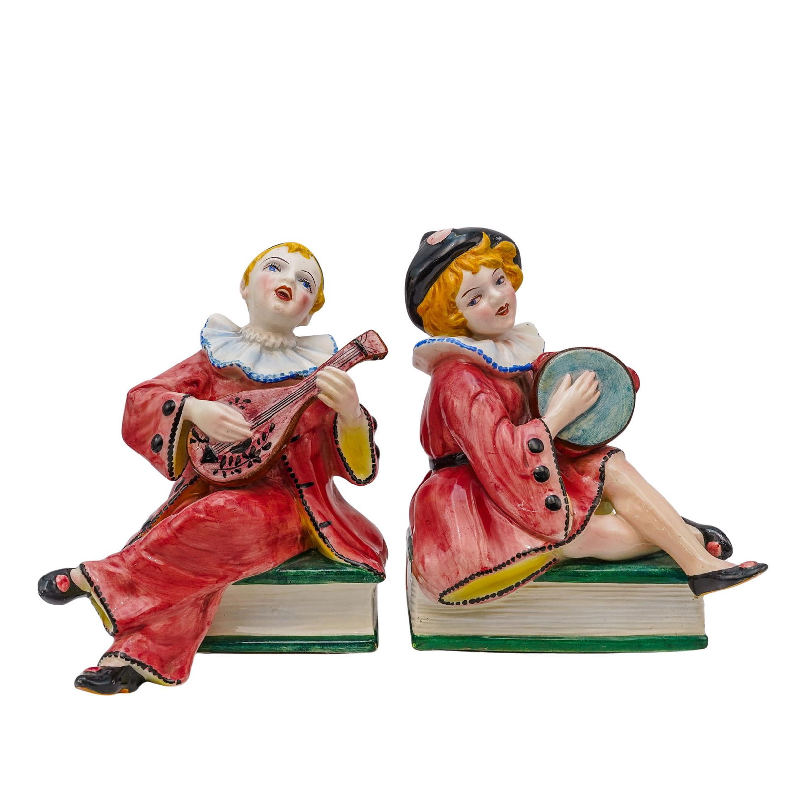 Pair of Italian Porcelain Clown Figurines (1 of 7)