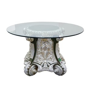 Rococo Silver Carved Corinthian Capital Table Base