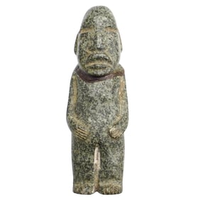 Pre Columbian Olmec Porphyry Stone Carved Figure