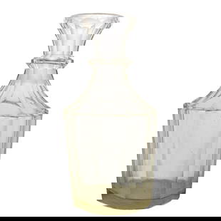 Antique Cut Rock Crystal Decanter: Antique Cut Rock Crystal DecanterEarly 20th Century, ContinentalAntique cut rock crystal decanter, featuring a faceted base transitioning into a tapered neck and a small collar.Provenance:(Part of The