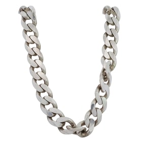 Italian Sterling Silver Cuban Link Necklace