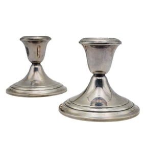 (2 Pcs) Gorham Sterling Silver Candle Holders