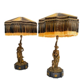 Pair Of Neoclassical Style Figural Lamps