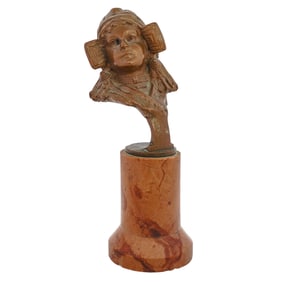 Carl Kauba (Austrian, 1865–1922) Bronze Miniature Bust