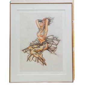 Olivia De Berardinis (b. 1948-, American) "Sheer Magic" Framed Pin-up Lithograph