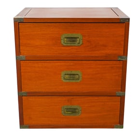 Vintage Campaign Wood Chest