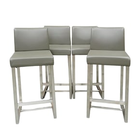 (4 Pc) TOV Furniture Contemporary Grey Barstools