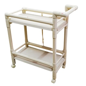 Vintage 1970's Two-Tiered Acrylic Bar Trolley