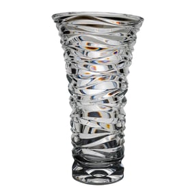 Large Tiffany & Co. Wave Cut Crystal Vase