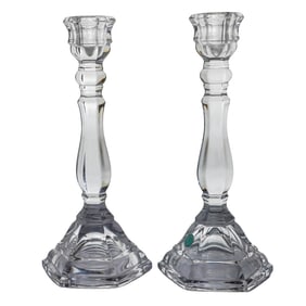 Pair of Tiffany & Co. Hampton Crystal Candlesticks