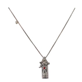 Sterling Silver Ruby Pendant Necklace