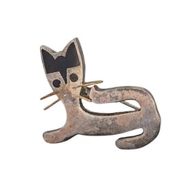 (7 Pcs) Sterling Silver Cats and Dolphin Jewelry Collection