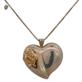 Gorham Sterling Silver Heart Pendant Necklace