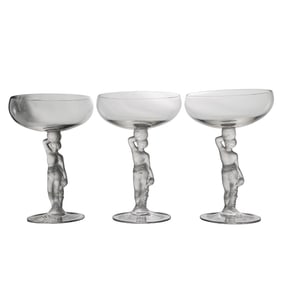 (3 Pc) Coupe Bayel Bacchus Champagne Glasses