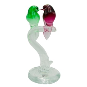 Murano Glass Birds Statue