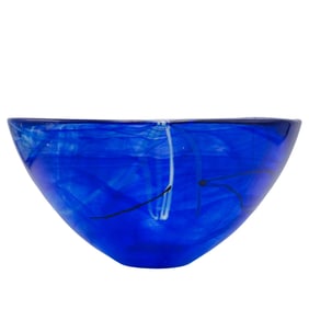 Kosta Boda Cobalt Contrast Bowl