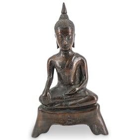 Antique Burmese Bronze Buddha Sculpture