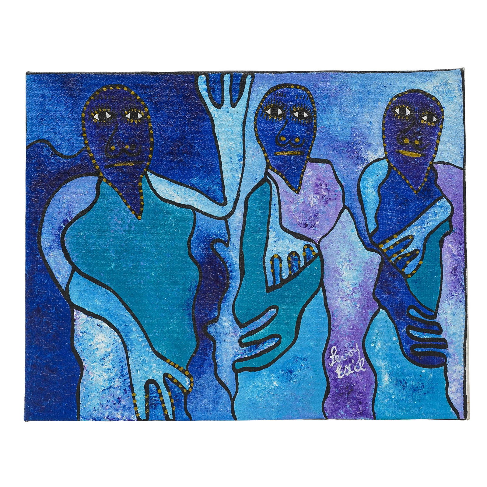 Levoy Exil (Haitian, 1944) Oil Painting (1 of 5)