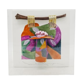 Akiko Sugiyama (Japanese/American b. 1947) Paper Sculpture In Shadowbox