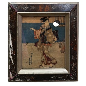 Style of Kunisada Utagawa (1786-1865) Geisha Woodblock Print