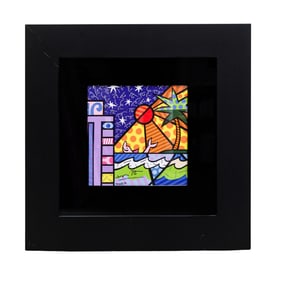 Romero Britto (Brazilian, b. 1963) Miami Beach, Signed