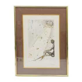 Salvador Dali (1904-1989) "The Black Girl of Jerusalem" Lithograph