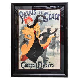 Large Palais de Glace Champs Elysees Lithograph Poster