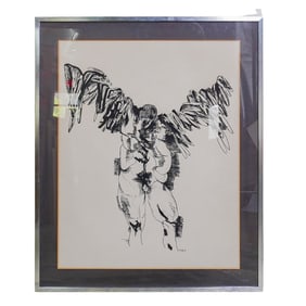 Leonard Baskin (American, 1922–2000) "Icarus" Lithograph