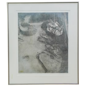 David Becker (b. 1937-, American) "Last Day" Etching