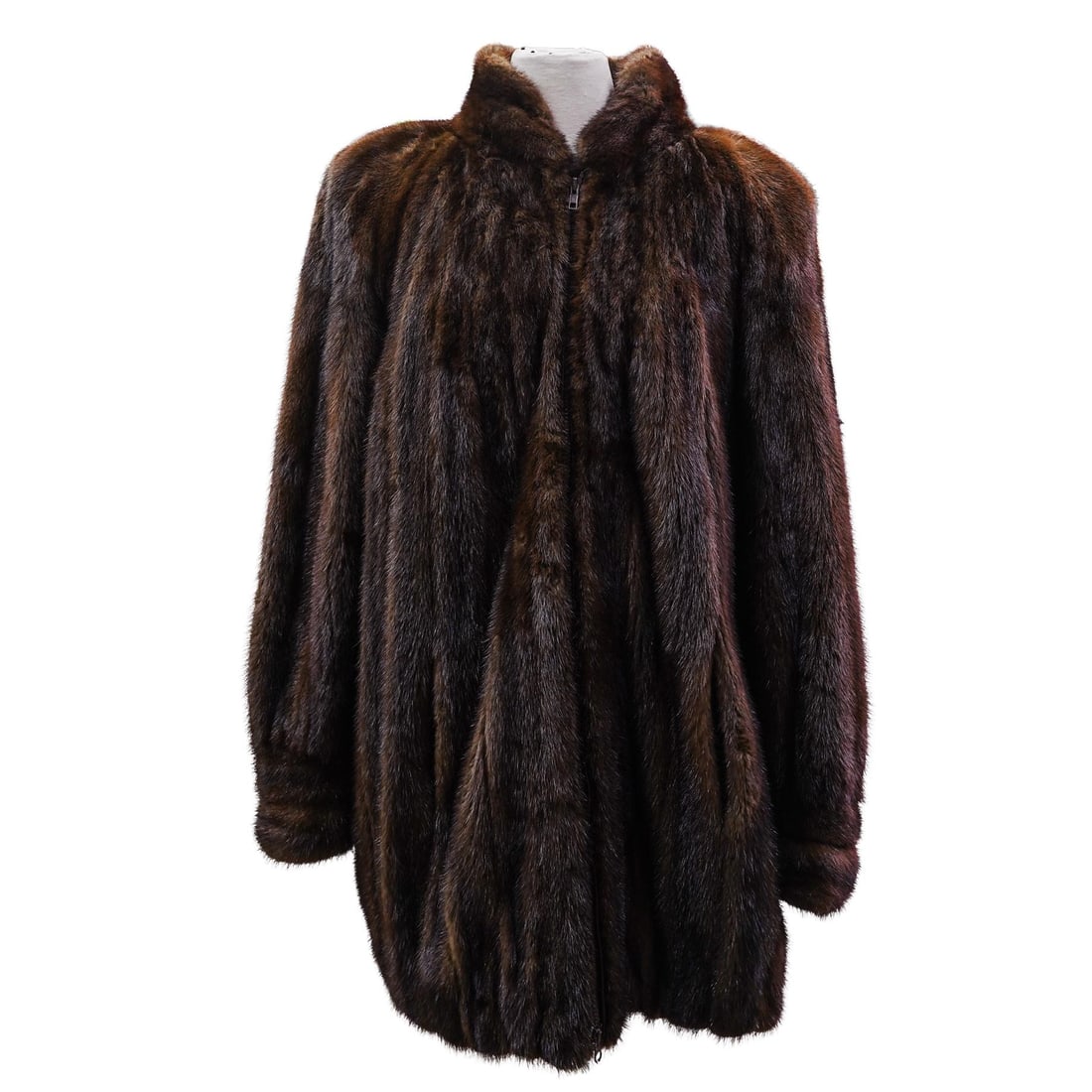 Vintage Fur Zippered Women's Short Coat (1 of 4)